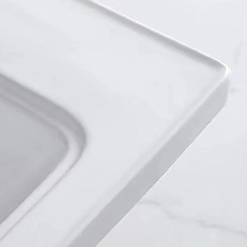 Modern Drop-in Bathroom Sink Porcelain with Overflow Basin Sink(Not Included Tap) -Bathlova