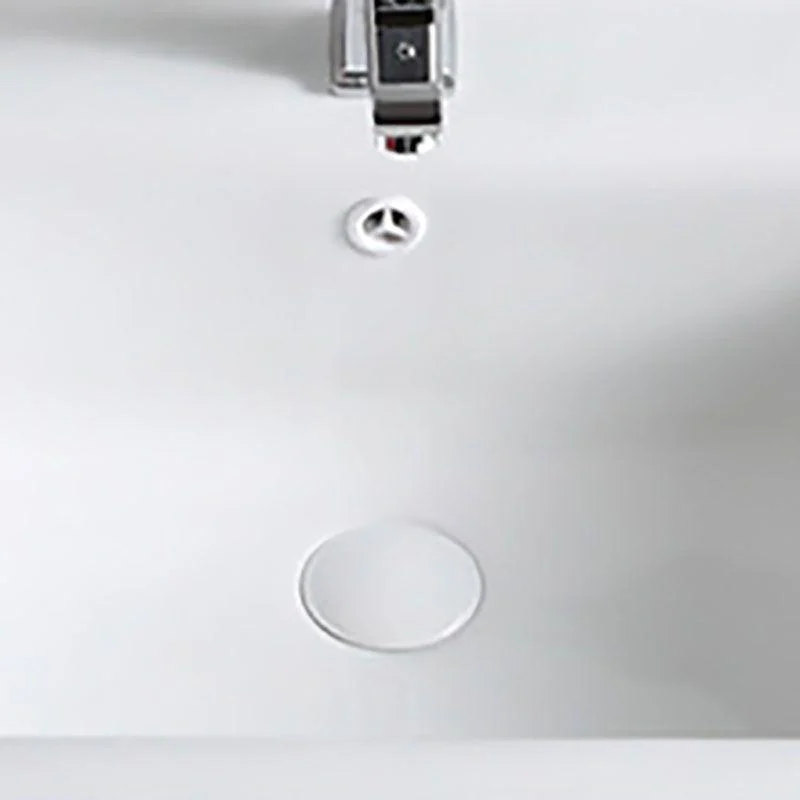 Modern Drop-in Bathroom Sink Porcelain with Overflow Basin Sink(Not Included Tap) -Bathlova