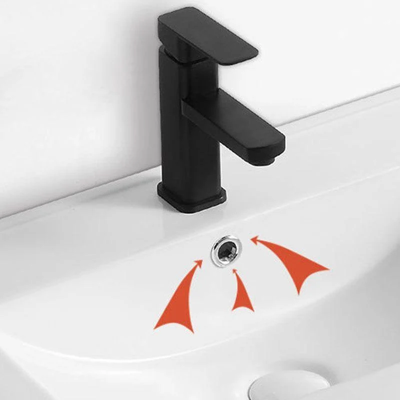 Modern Drop-in Bathroom Sink Rectangular Porcelain Basin Sink(Not Included Tap) -Bathlova