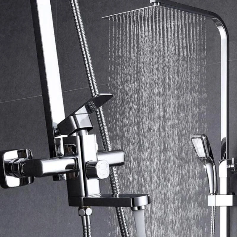 Modern Dual Shower Head Shower System Slide Bar Included Shower Set Wall Mounted -Bathlova