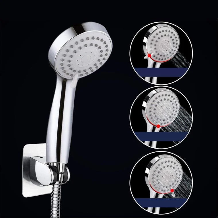 Modern Dual Shower Head Square High Arch Shower Head Combo in Silver -Bathlova