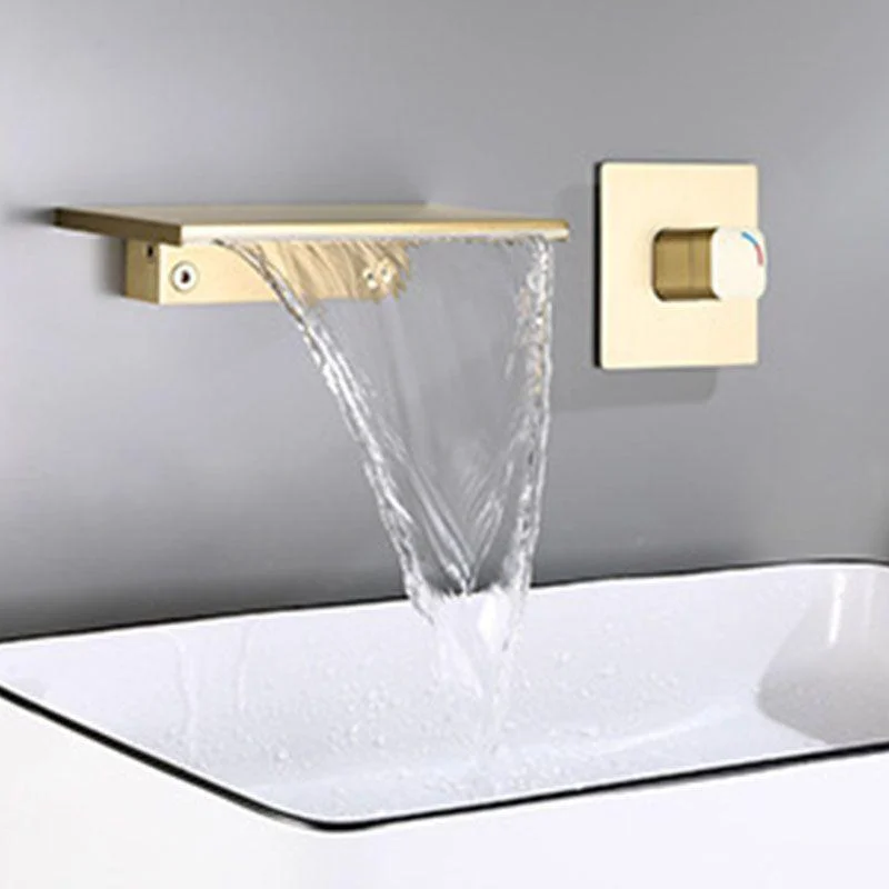 Modern Fixed Bathroom Tap Wall Mounted Metal Tub Tap Trim -Bathlova