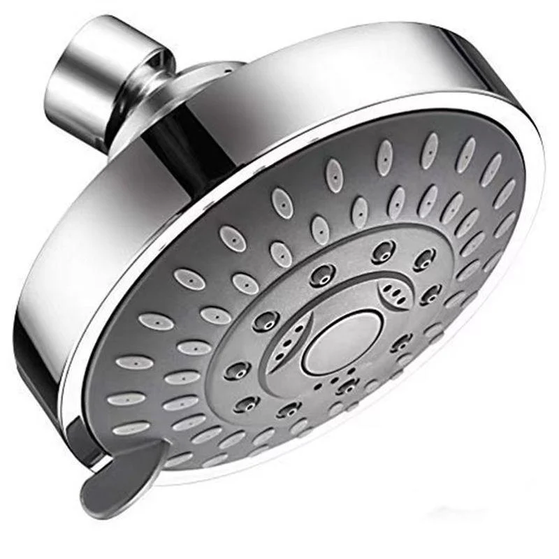 Modern Fixed Shower Head with Katalyst 4-inch Silver Wall-Mount Showerhead -Bathlova