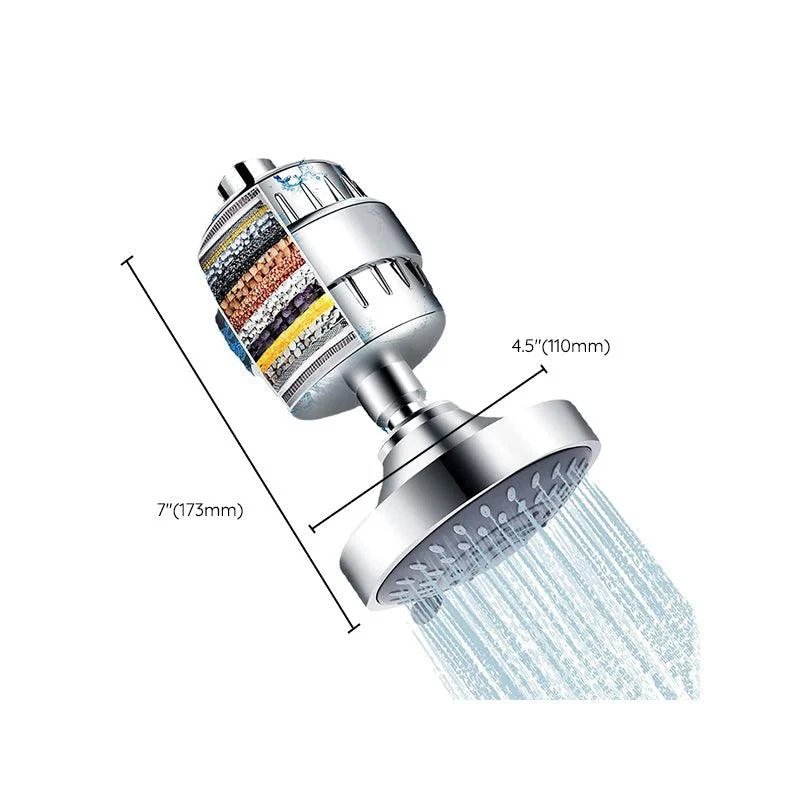 Modern Fixed Shower Head with Katalyst 4-inch Silver Wall-Mount Showerhead -Bathlova