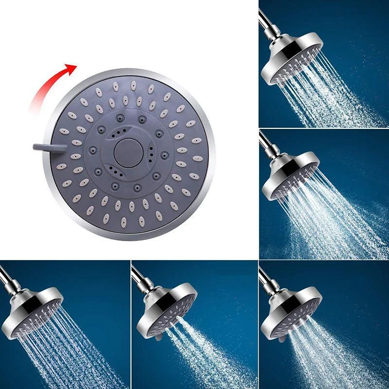 Modern Fixed Shower Head with Katalyst 4-inch Silver Wall-Mount Showerhead -Bathlova