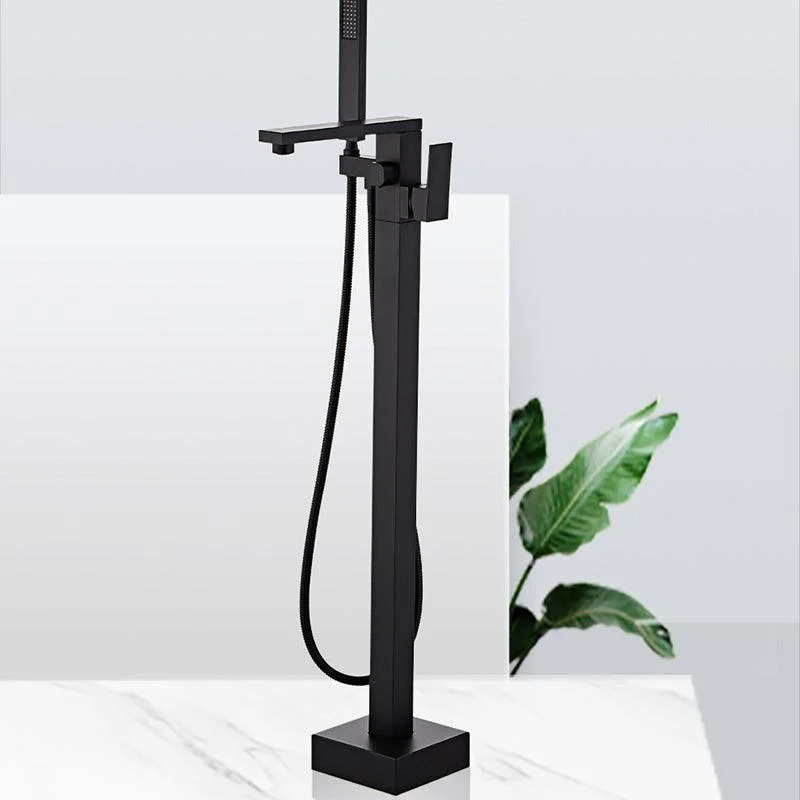 Modern Floor Mounted Freestanding Tap 1-Handle Fixed Bath Filler Trim -Bathlova