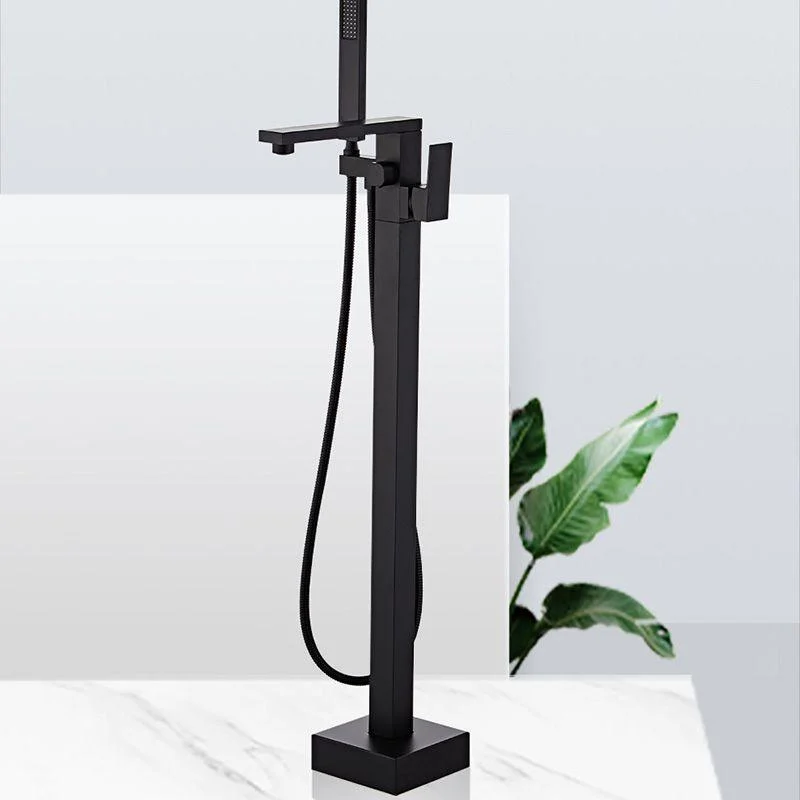 Modern Floor Mounted Freestanding Tap 1-Handle Fixed Bath Filler Trim -Bathlova