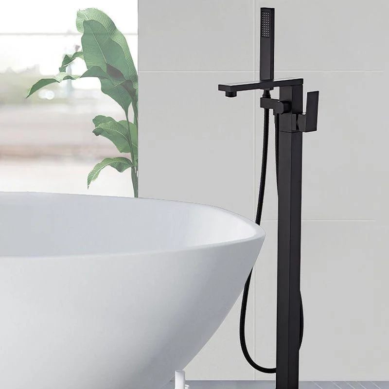 Modern Floor Mounted Freestanding Tap 1-Handle Fixed Bath Filler Trim -Bathlova