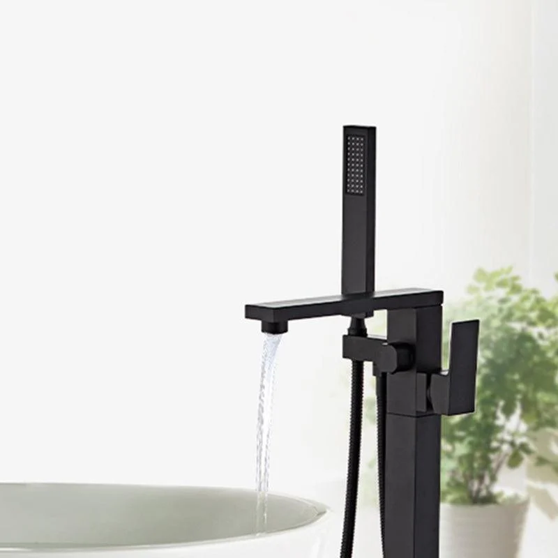 Modern Floor Mounted Freestanding Tap 1-Handle Fixed Bath Filler Trim -Bathlova