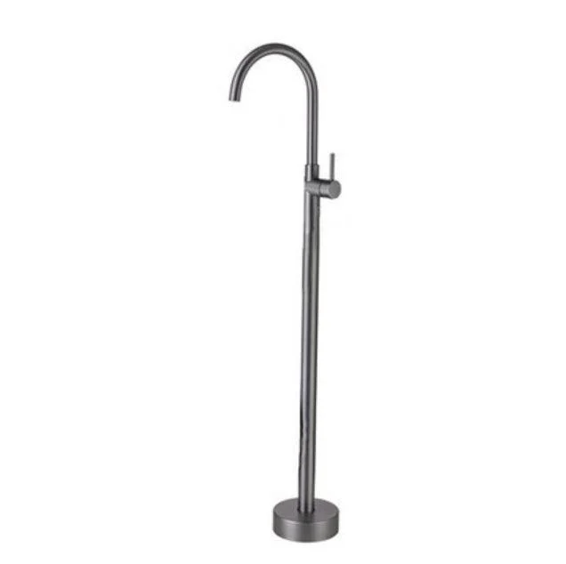 Modern Floor Mounted Freestanding Tub Filler Freestanding Copper High Arc Tub Filler Trim -Bathlova