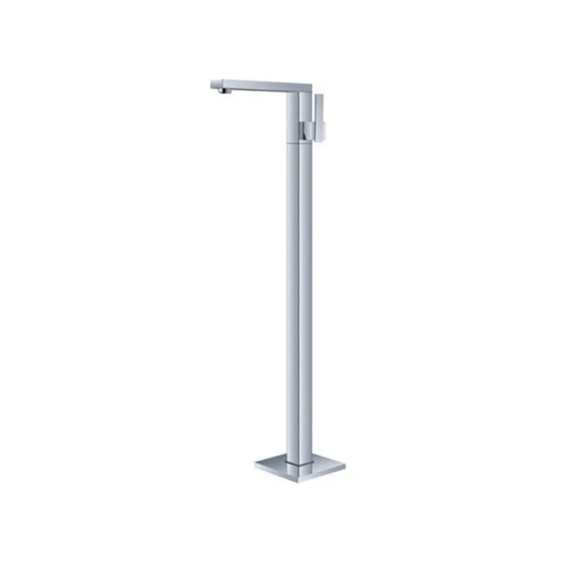 Modern Floor Mounted High Arc Freestanding Tub Filler Metal Freestanding Tub Filler Trim -Bathlova