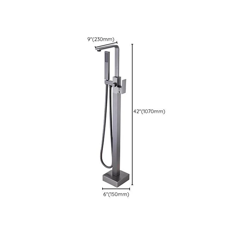 Modern Floor Mounted Metal Freestanding Tub Filler One Handle Freestanding Bathtub Tap -Bathlova