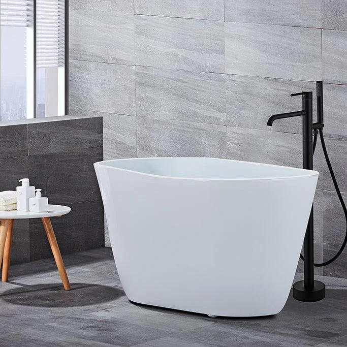 Modern Floor Mounted Metal Freestanding Tub Filler One Handle Freestanding Tub Filler Trim -Bathlova