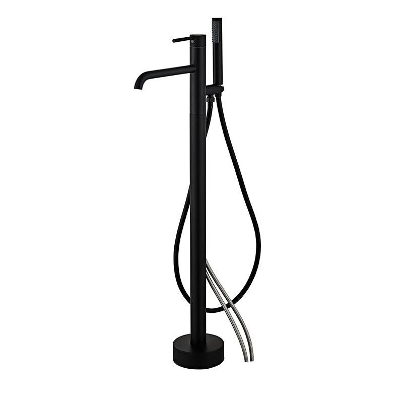 Modern Floor Mounted Metal Freestanding Tub Filler One Handle Freestanding Tub Filler Trim -Bathlova