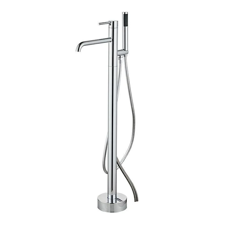 Modern Floor Mounted Metal Freestanding Tub Filler One Handle Freestanding Tub Filler Trim -Bathlova