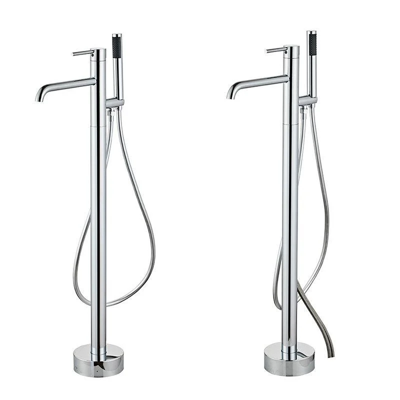 Modern Floor Mounted Metal Freestanding Tub Filler One Handle Freestanding Tub Filler Trim -Bathlova