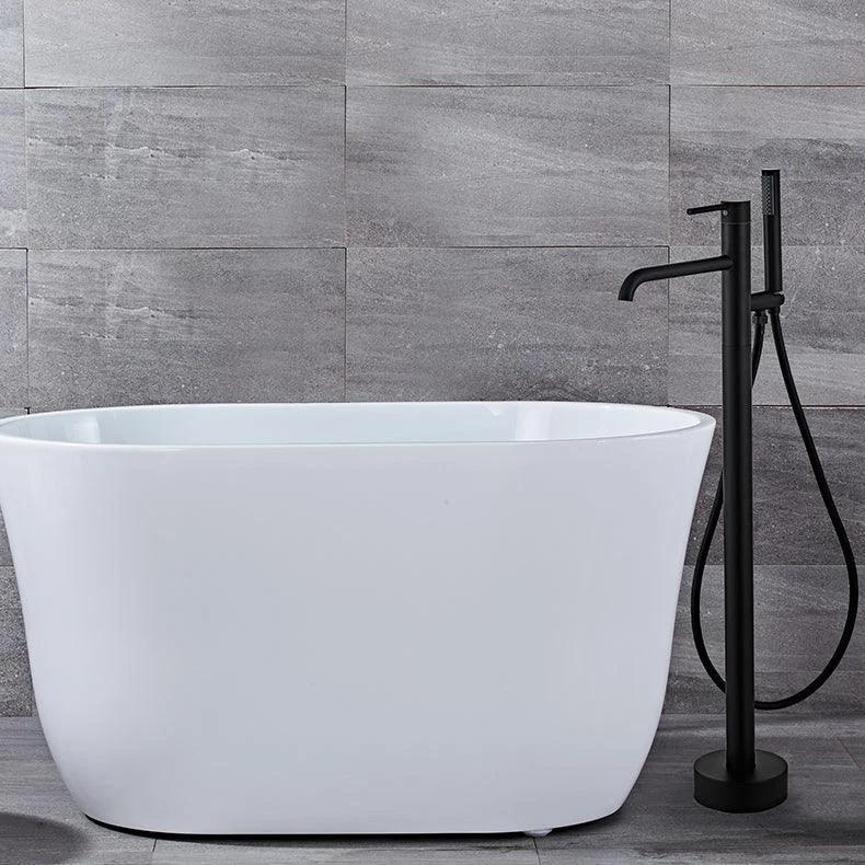 Modern Floor Mounted Metal Freestanding Tub Filler One Handle Freestanding Tub Filler Trim -Bathlova