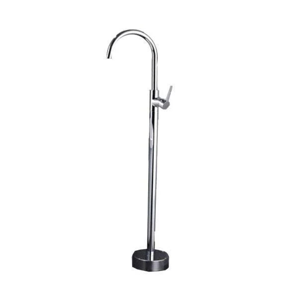 Modern Floor Mounted Metal Freestanding Tub Filler Single Handle Freestanding Tap -Bathlova