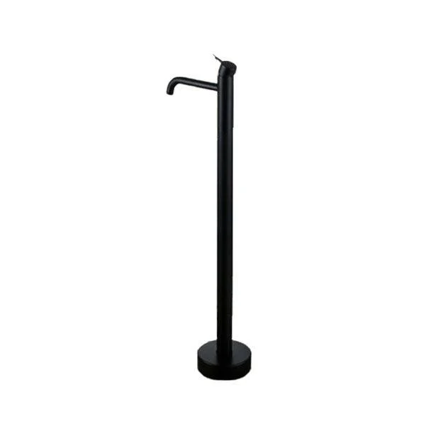 Modern Floor Mounted Metal Freestanding Tub Filler Single Handle Freestanding Tap -Bathlova