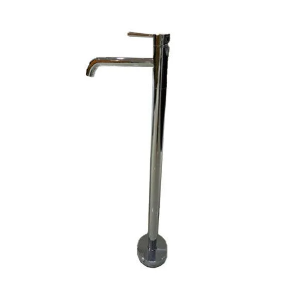 Modern Floor Mounted Metal Freestanding Tub Filler Single Handle Freestanding Tap -Bathlova