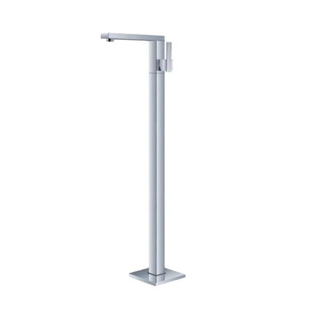 Modern Floor Mounted Metal Freestanding Tub Filler Single Handle Freestanding Tap -Bathlova