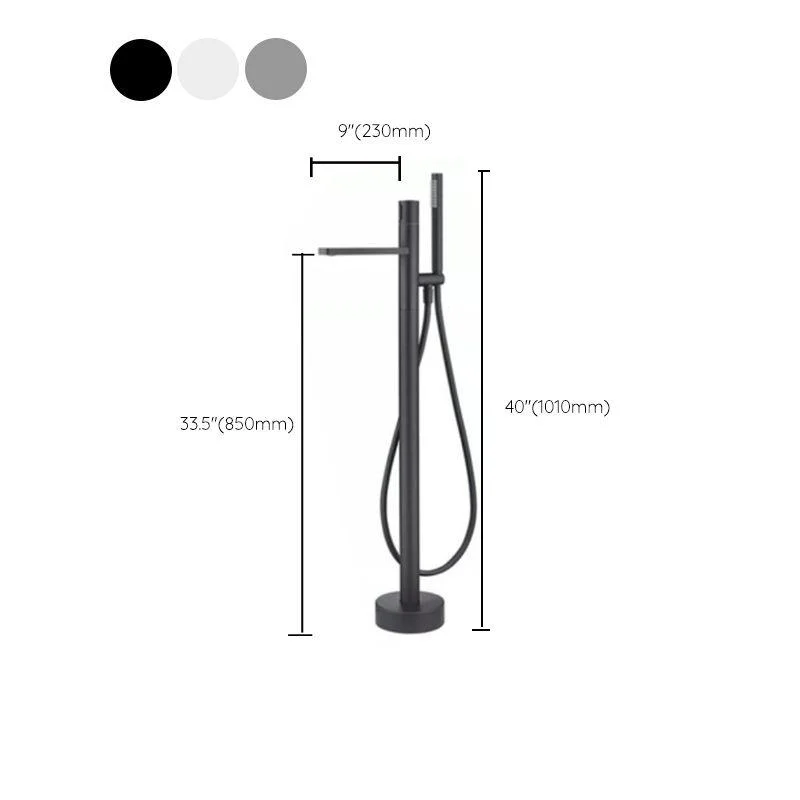 Modern Floor Standing Tap Handheld Shower Head Bathtub Tap -Bathlova