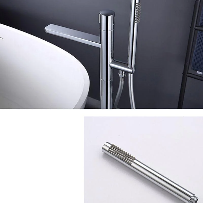 Modern Floor Standing Tap Handheld Shower Head Bathtub Tap -Bathlova