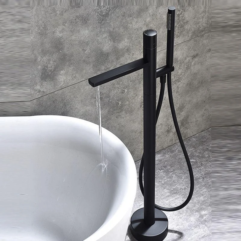 Modern Floor Standing Tap Handheld Shower Head Bathtub Tap -Bathlova