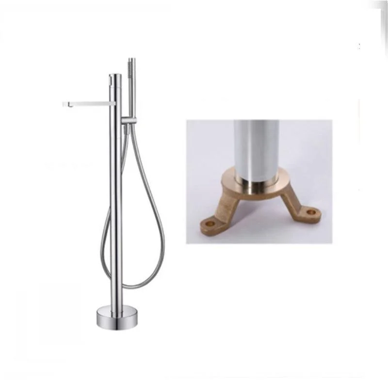 Modern Floor Standing Tap Handheld Shower Head Bathtub Tap -Bathlova