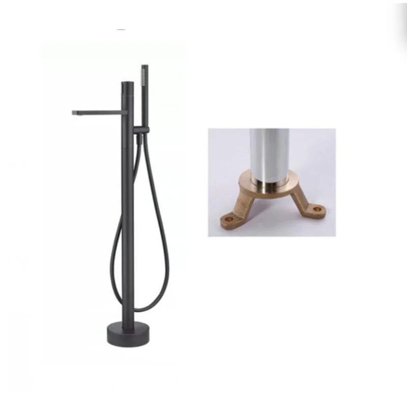 Modern Floor Standing Tap Handheld Shower Head Bathtub Tap -Bathlova