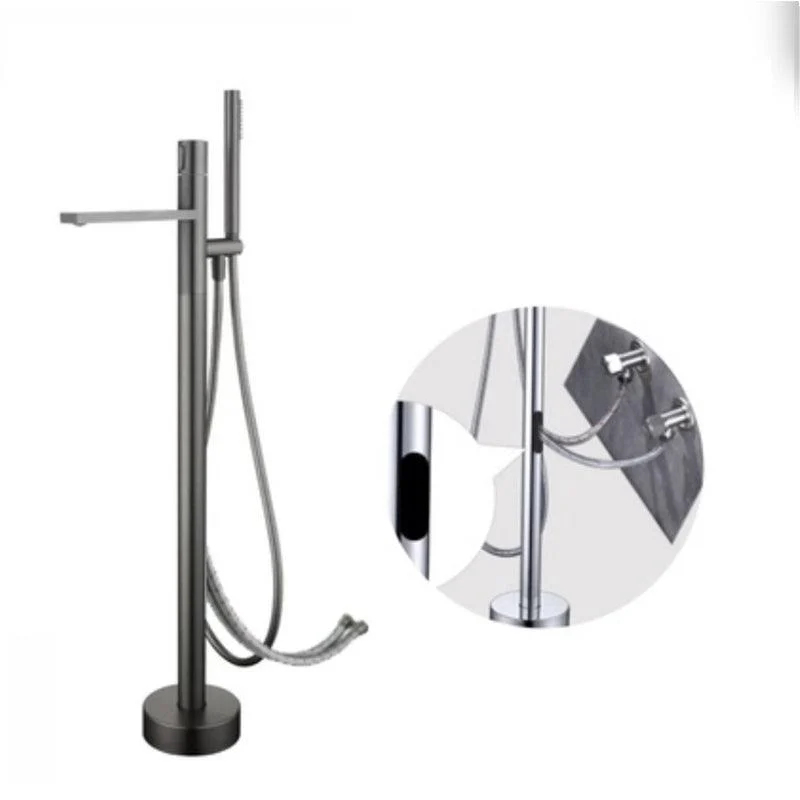 Modern Floor Standing Tap Handheld Shower Head Bathtub Tap -Bathlova