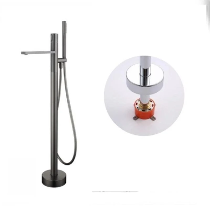 Modern Floor Standing Tap Handheld Shower Head Bathtub Tap -Bathlova