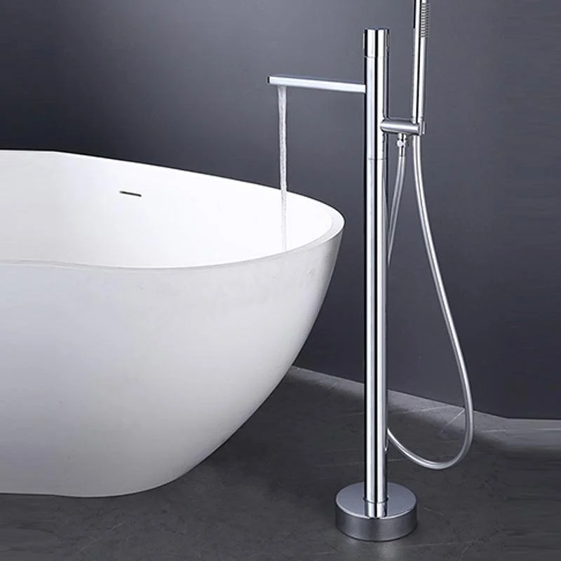 Modern Floor Standing Tap Handheld Shower Head Bathtub Tap -Bathlova