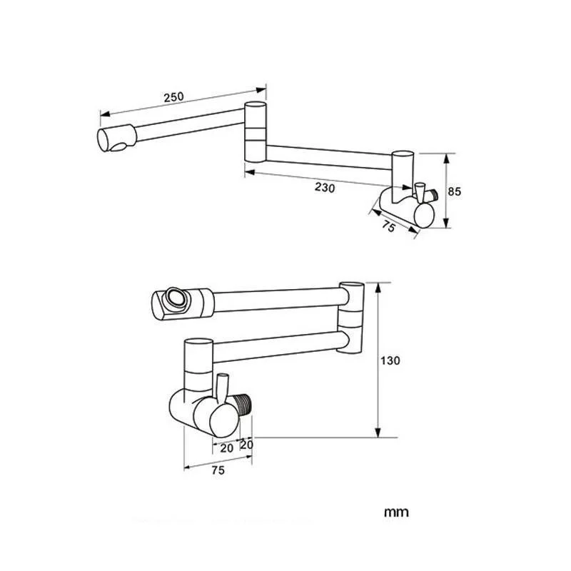 modern-folding-single-handle-one-hole-wall-mount-tap-bathlova-6 Modern Folding Single Handle One Hole Wall Mount Tap -Bathlova