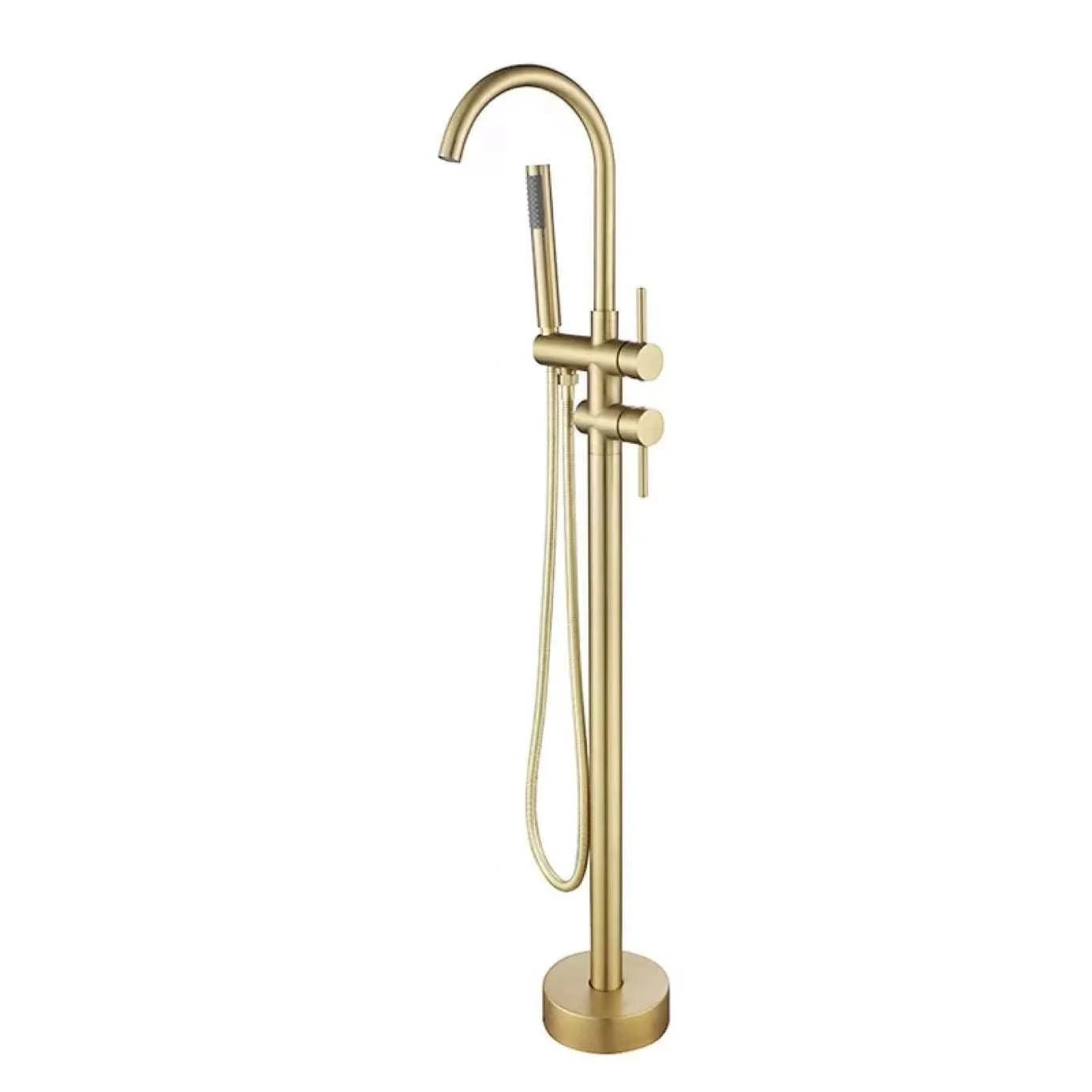 Modern Free Standing Tub Filler Tap Copper Freestanding Tub Filler Trim -Bathlova