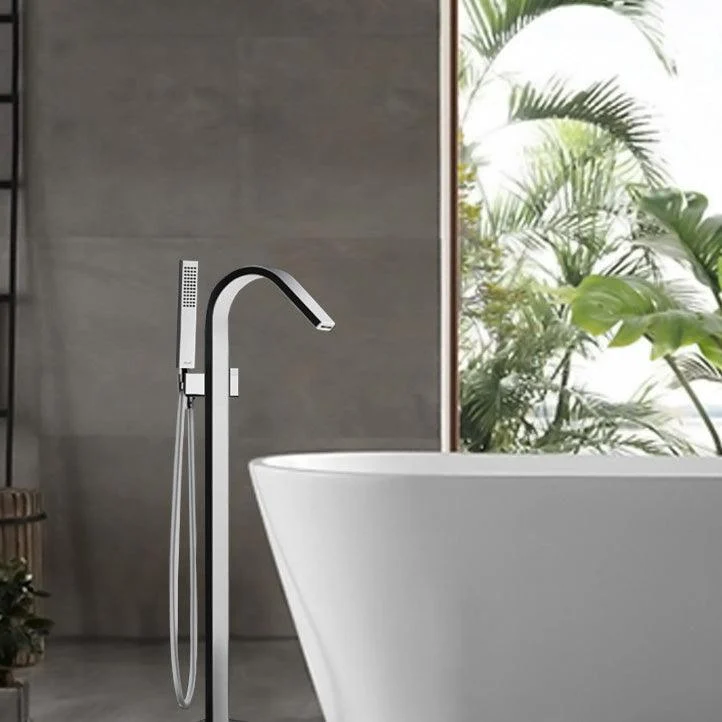 Modern Free Standing Tub Filler Tap Copper Freestanding Tub Filler Trim -Bathlova