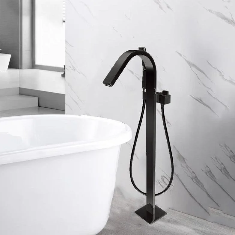 Modern Free Standing Tub Filler Tap Copper Freestanding Tub Filler Trim -Bathlova