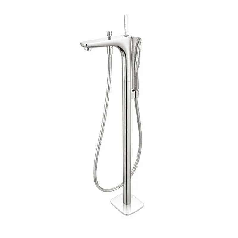 Modern Free Standing Tub Filler Tap Copper with Hand Shower Freestanding Tap -Bathlova