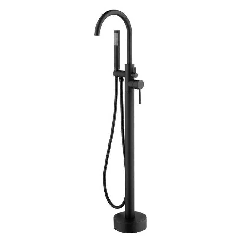 Modern Free Standing Tub Filler Tap Copper with Handheld Shower Tub Filler -Bathlova