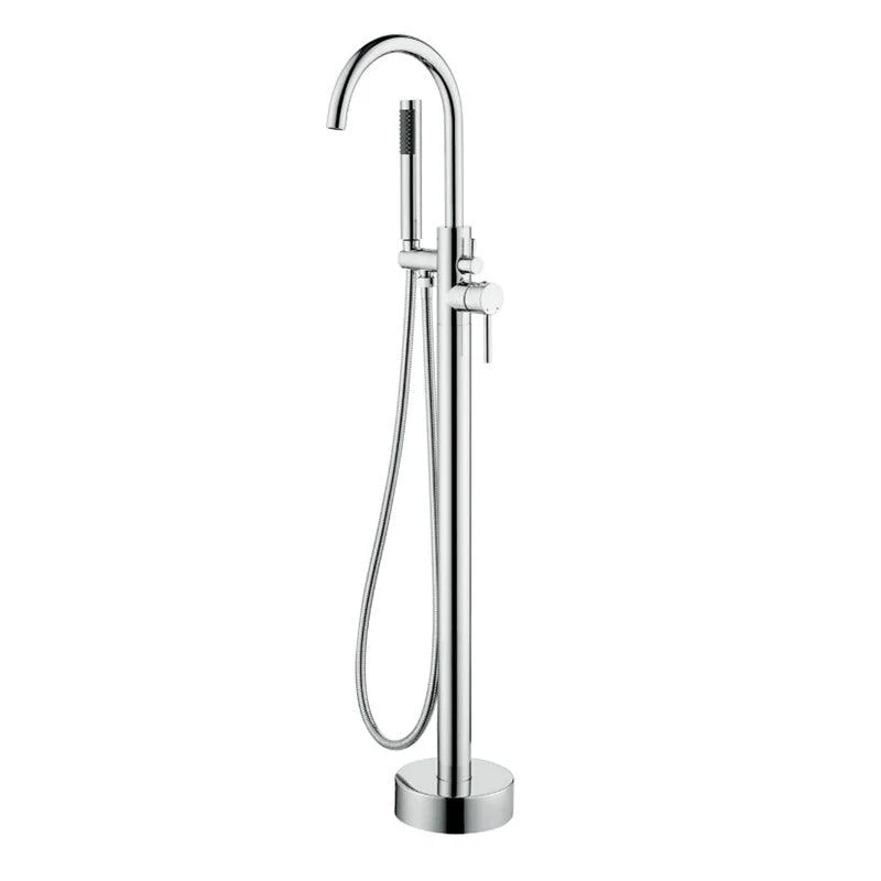 Modern Free Standing Tub Filler Tap Copper with Handheld Shower Tub Filler -Bathlova