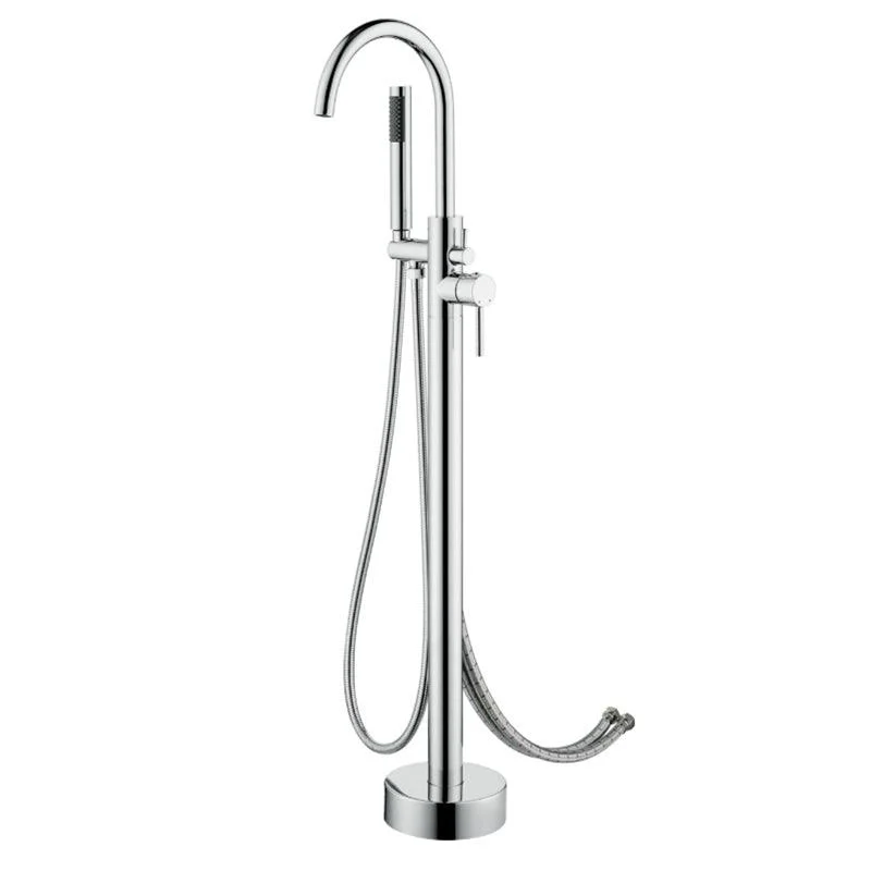 Modern Free Standing Tub Filler Tap Copper with Handheld Shower Tub Filler -Bathlova