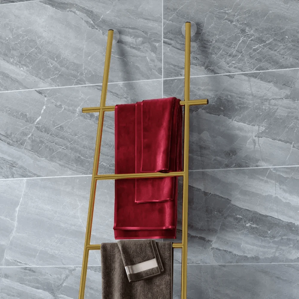 Modern Freestanding Bath Ladder Storage Towel Rack -Bathlova