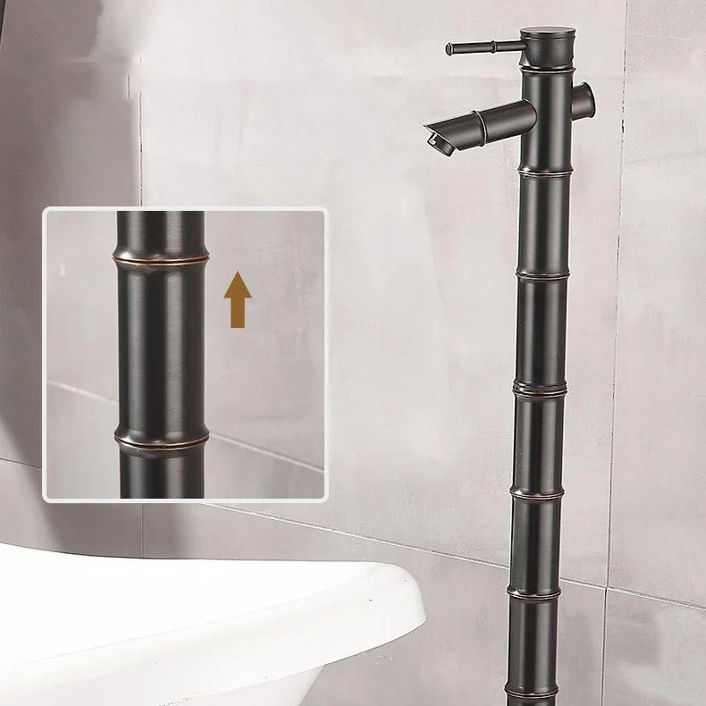 Modern Freestanding Bathtub Tap Brass Floor Mount Free Standing Tub Filler Tap -Bathlova