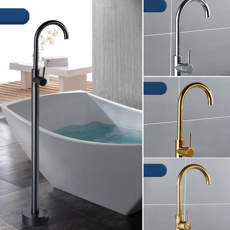 Modern Freestanding Bathtub Tap Brass One Handle Freestanding Bathtub Tap -Bathlova