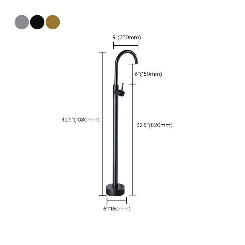 Modern Freestanding Bathtub Tap Brass One Handle Freestanding Bathtub Tap -Bathlova