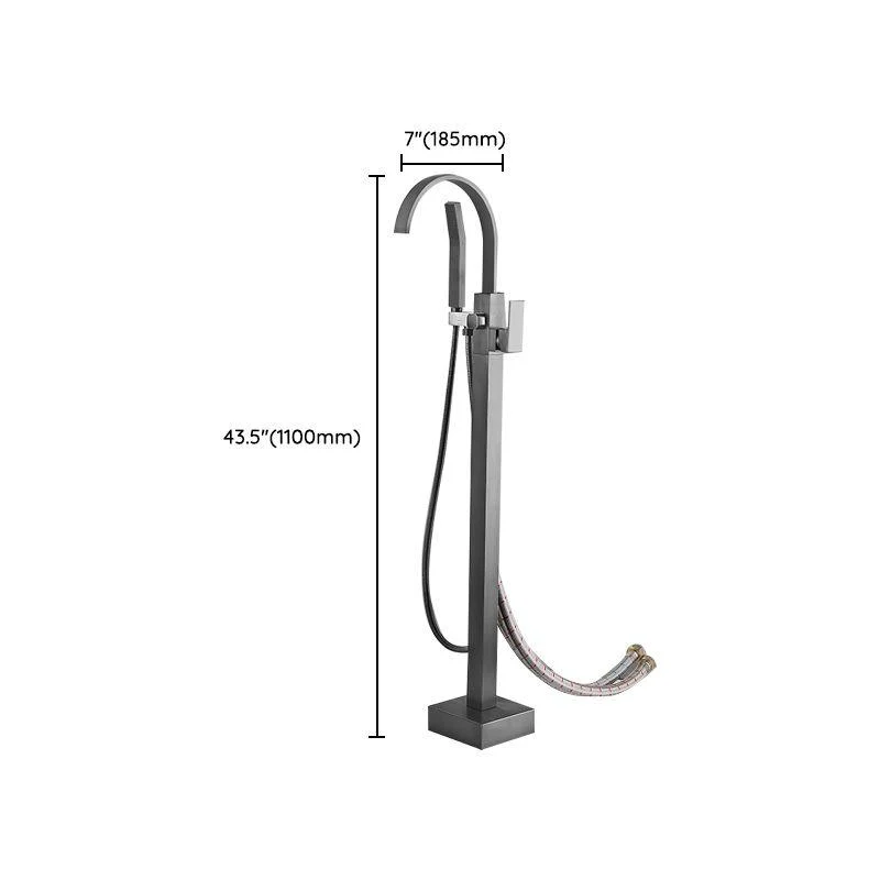 Modern Freestanding Bathtub Tap Copper with Hose Freestanding Tub Fillers -Bathlova