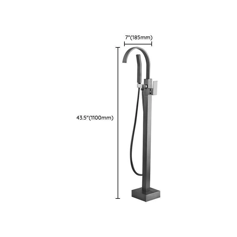 Modern Freestanding Bathtub Tap Copper with Hose Freestanding Tub Fillers -Bathlova