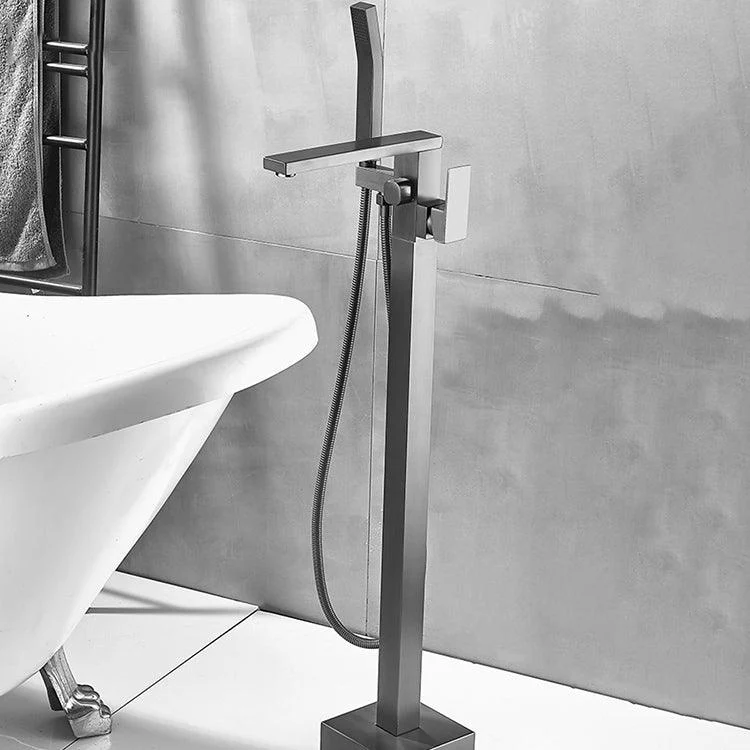 Modern Freestanding Bathtub Tap Copper with Hose Freestanding Tub Fillers -Bathlova