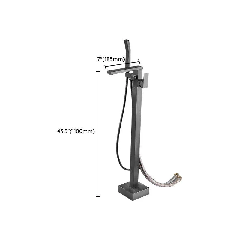 Modern Freestanding Bathtub Tap Copper with Hose Freestanding Tub Fillers -Bathlova