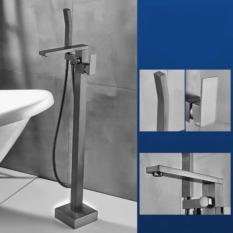 Modern Freestanding Bathtub Tap Copper with Hose Freestanding Tub Fillers -Bathlova